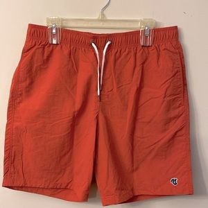 Abercrombie & Fitch orange trunks board men’s shorts elastic waistband size L